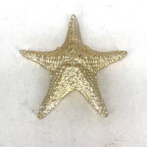 Gold Starfish Ceramic Sculpture Paper Weight Decoration